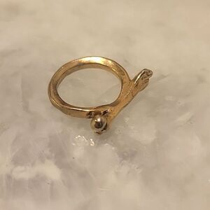 NEW Low Luv x Erin Wasson Bone Stack Gold Ring Boho Indie Punk Goth Moto Biker 6